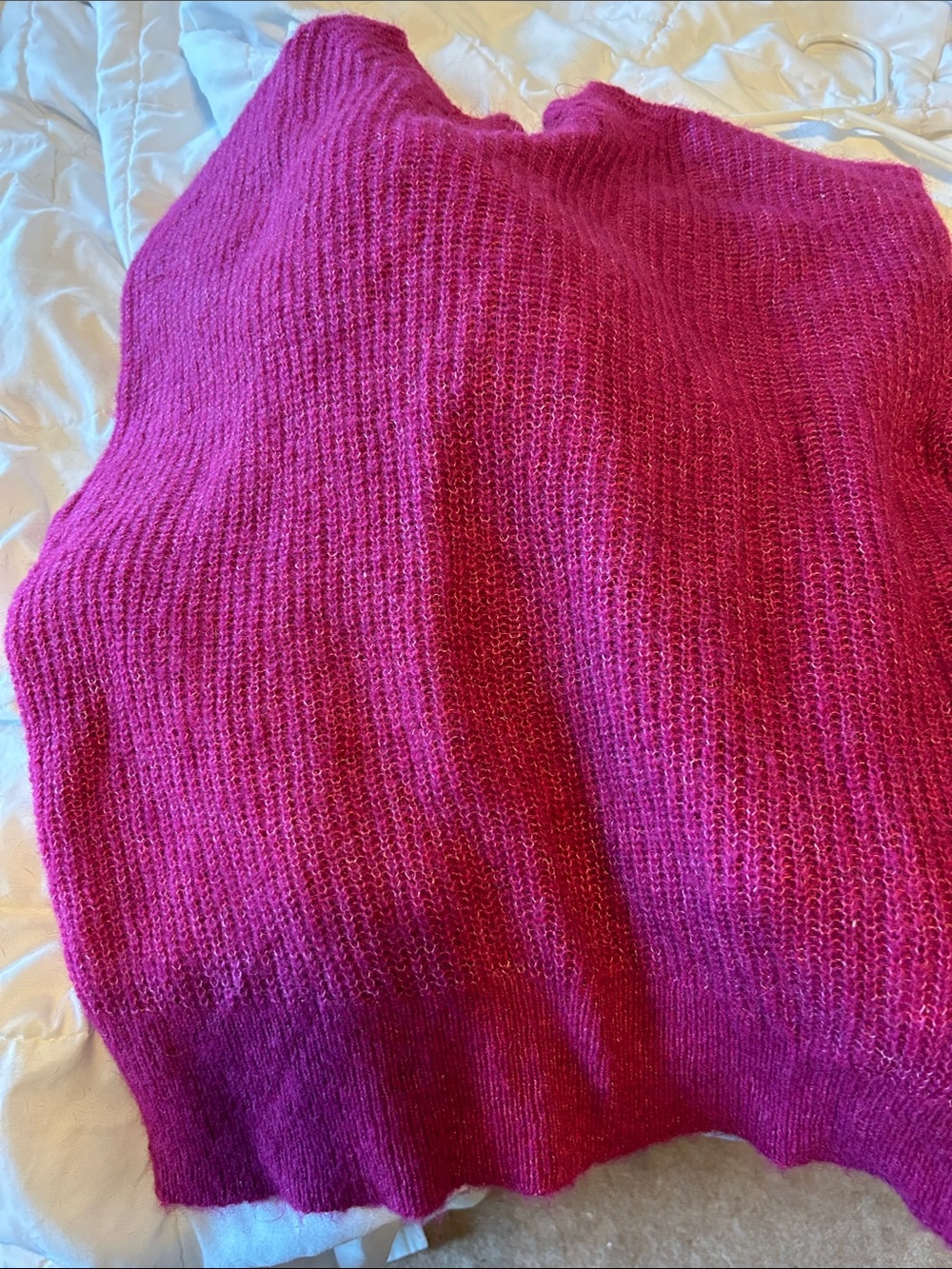 Banana Republic Factory Fuchsia Scoop Neck Sweater